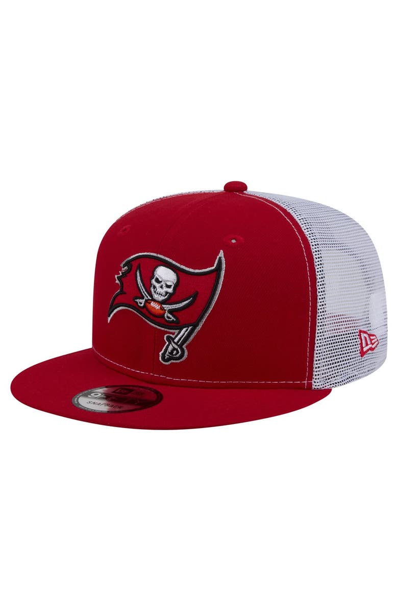New Era Men's New Era Red Tampa Bay Buccaneers Core Team 9FIFTY Trucker Snapback Hat, Main, color, Red
