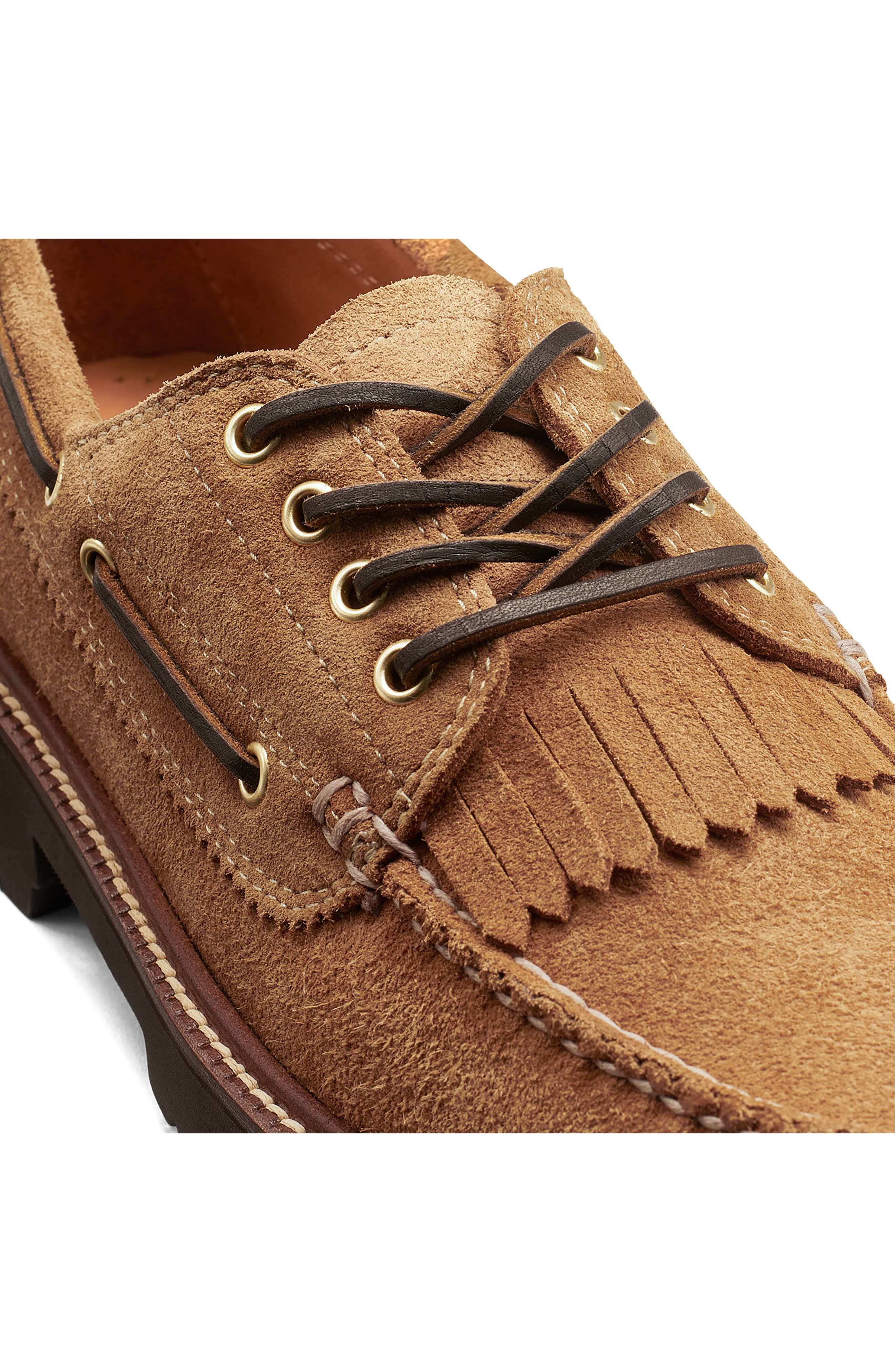 G.H.BASS Ranger Camp Kiltie Moc Toe Lug Loafer, Alternate, color, Tan