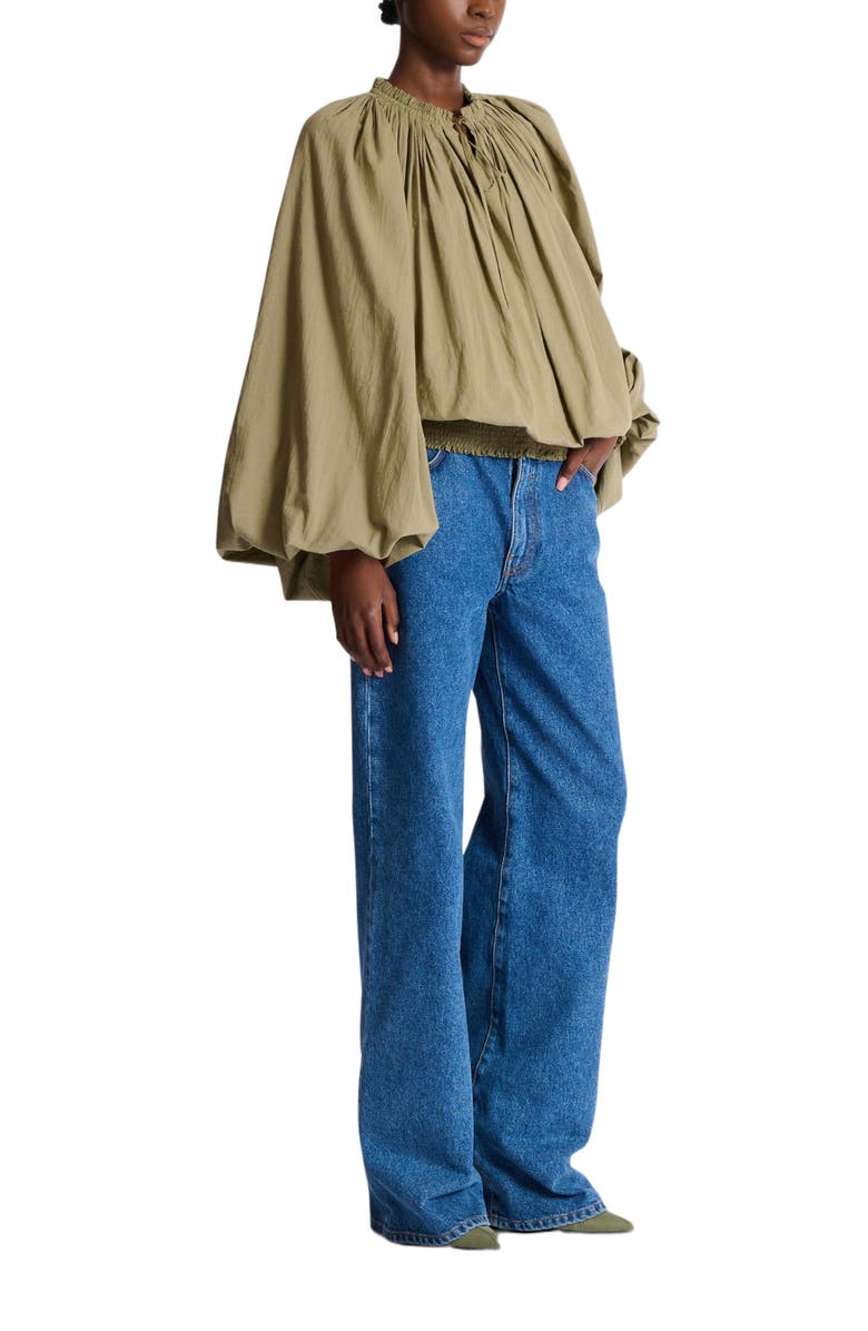 Balmain Cotton blouse, Main, color, Green