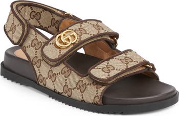 【GUCCI】`Moritz` Sandals コットン サンダル Gucci Moritz Monogram Easy Slingback Sandals - Bergdorf Goodman