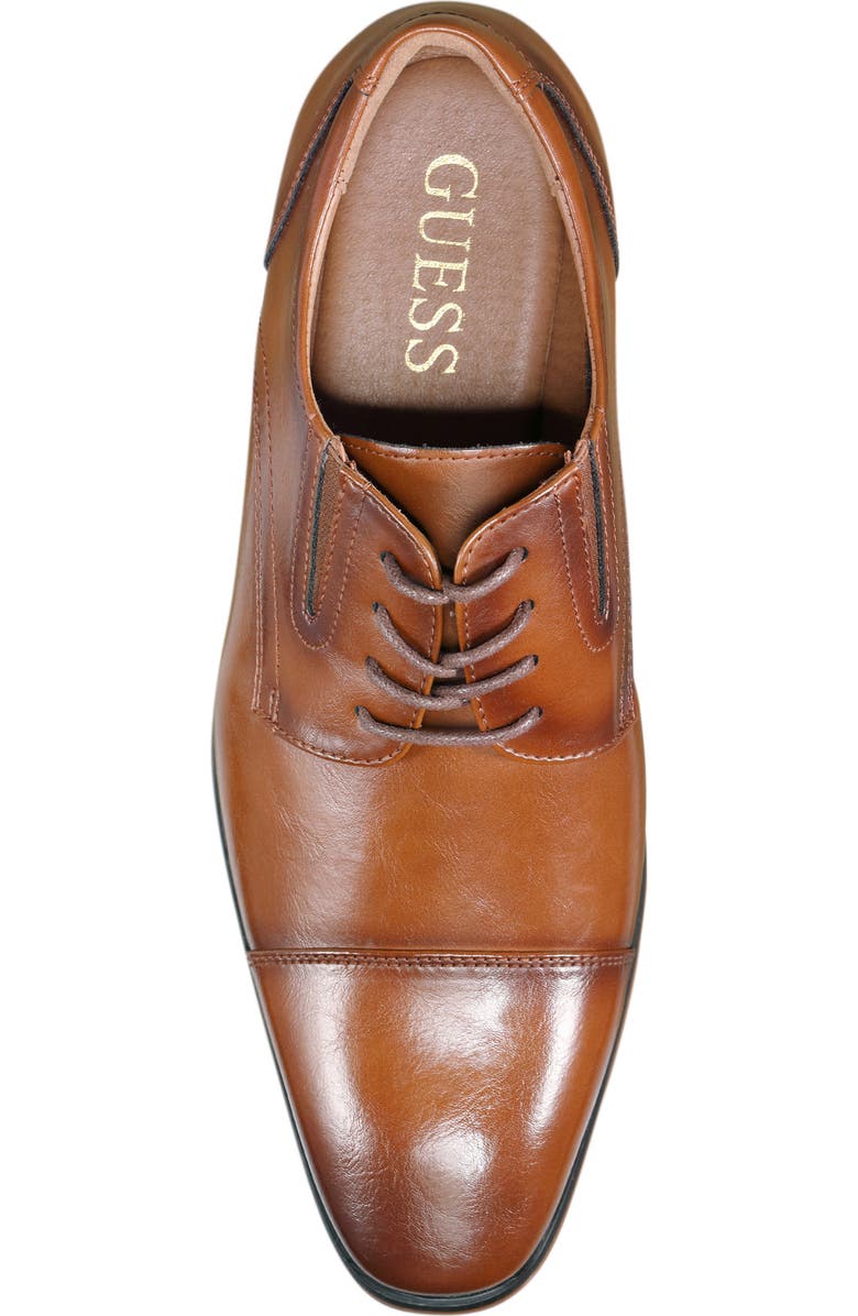 GUESS Sulai Cap Toe Derby, Alternate, color, Dark Natural