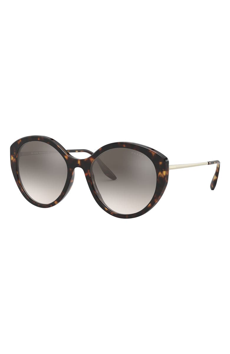 Prada Phantos 55mm Gradient Cat Eye Sunglasses, Alternate, color, Brown