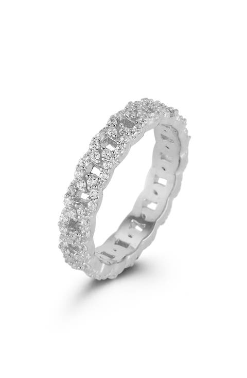 Cubic Zirconia Curb Link Ring
