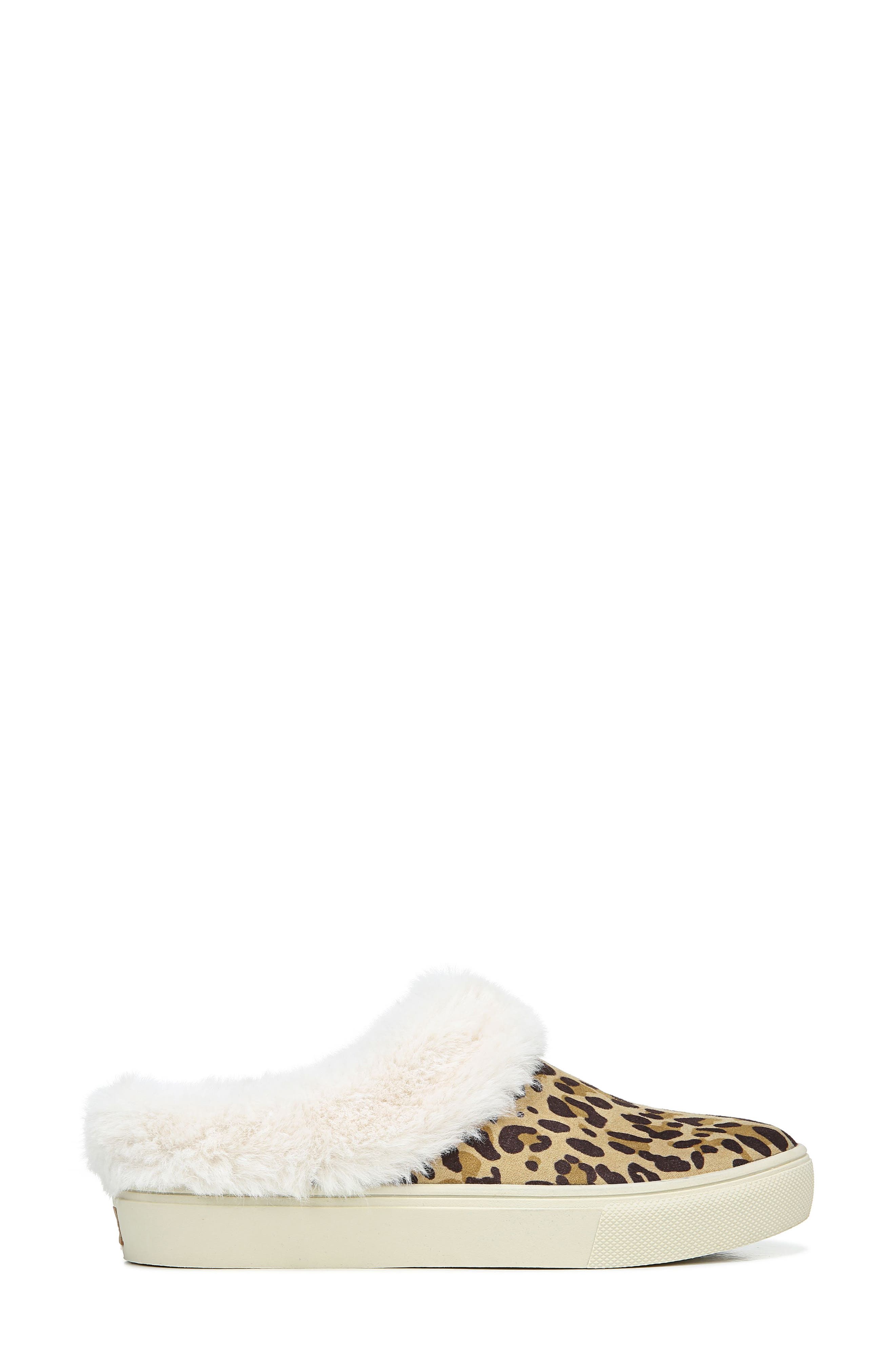 Now Chill Faux Fur Slipper, Alternate, color, TAN/ BLACK FABRIC