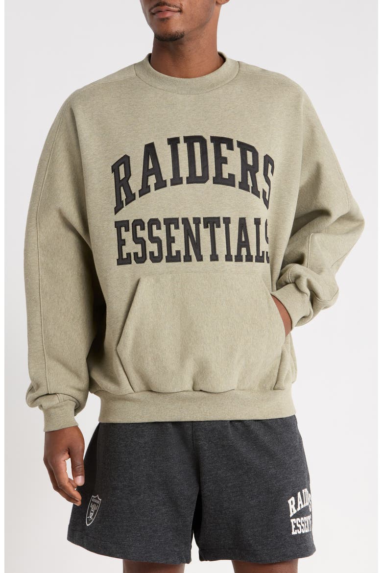 Raiders '90s Relaxed Sweatshirt, Main, color, SEAL HEATHER
