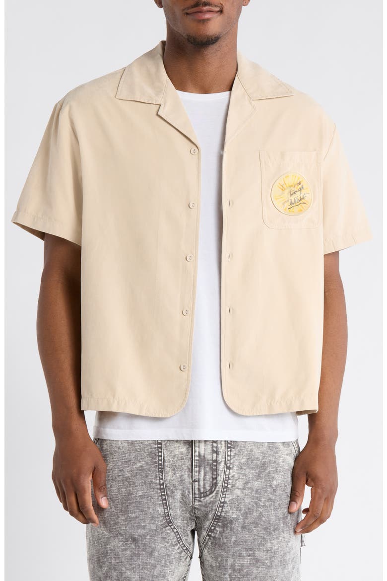Brushed Camp Shirt, Main, color, SAND