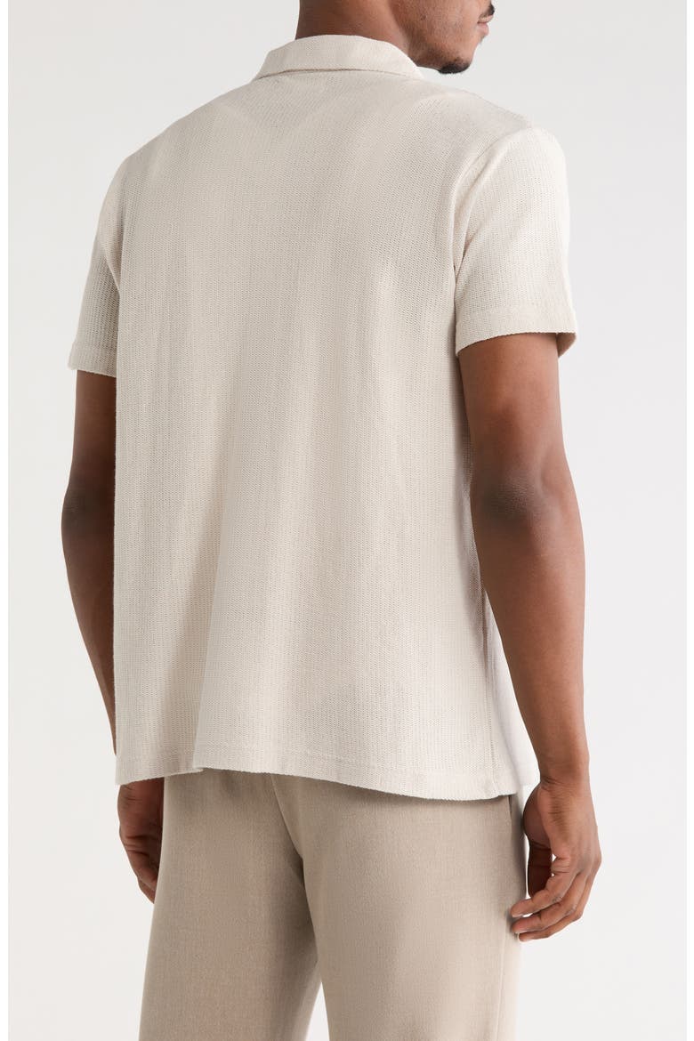 Beach Pique Camp Shirt, Alternate, color, TAN