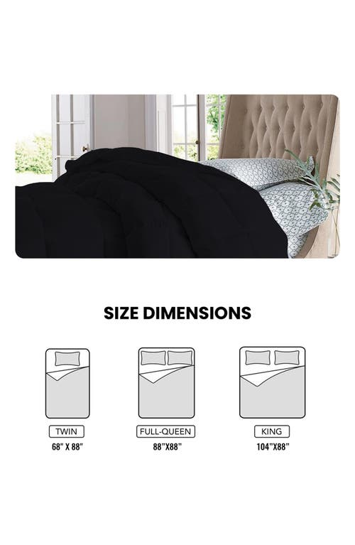 Luxury Home Solid Black Microfiber Comforter