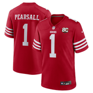 Nike Men's Nike Ricky Pearsall Scarlet San Francisco 49ers 80th Anniversary Game Jersey