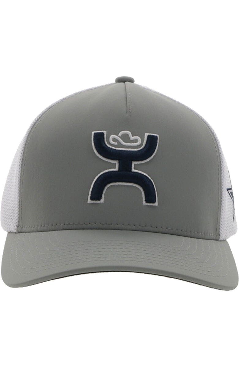 HOOEY Men's HOOey Gray/White Dallas Cowboys Trucker Flex Hat, Alternate, color, 