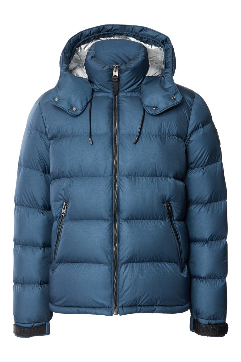 Jonas Water Repellent Down Coat, Alternate, color, NAVY