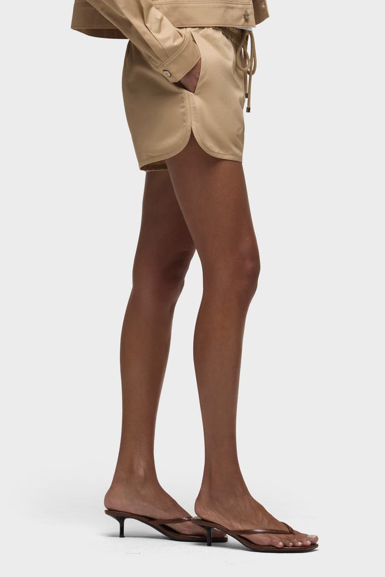 Drawstring Short, Alternate, color, ALMOND