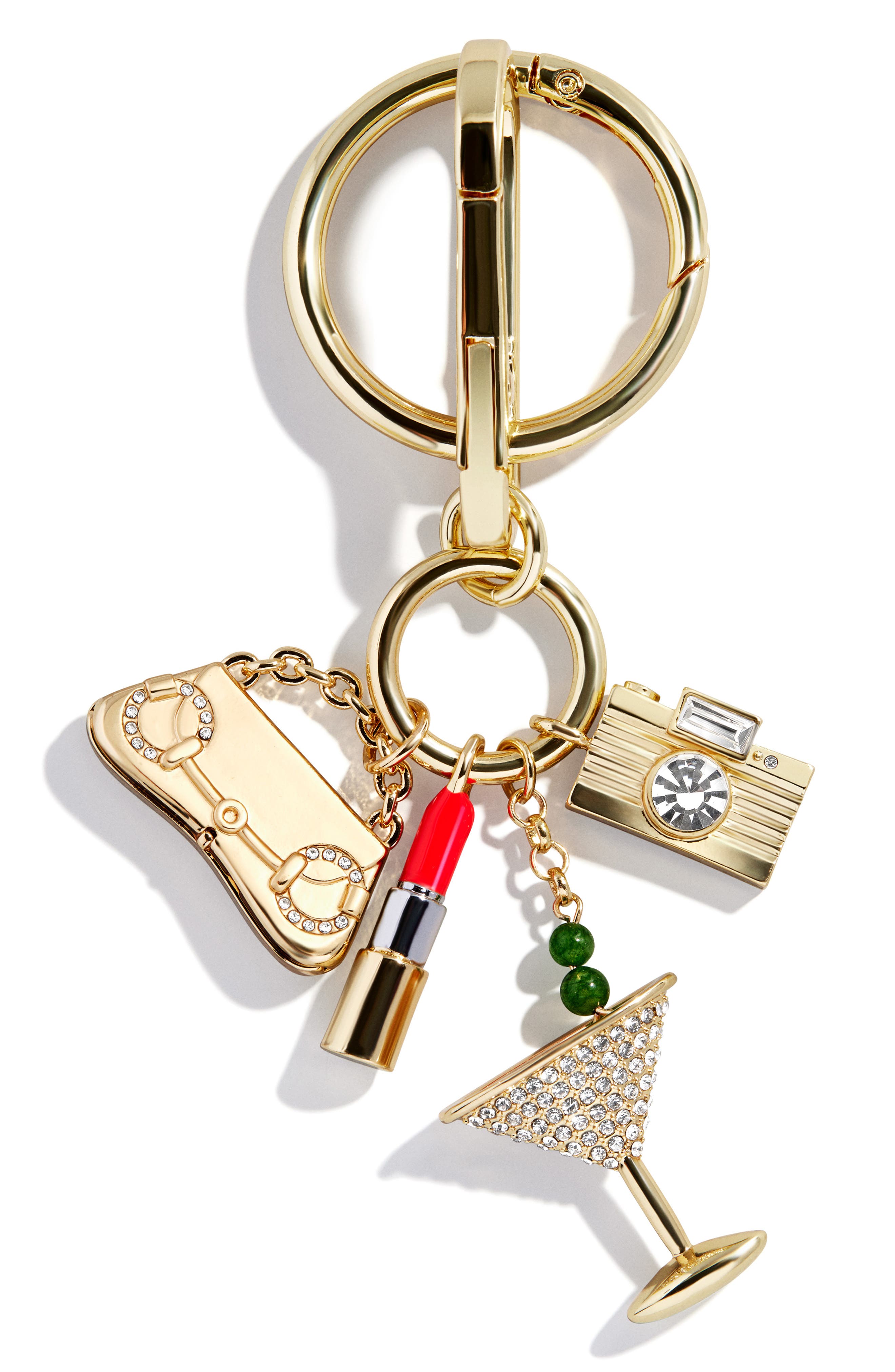 BaubleBar Sip, Slay & Sparkle Bag Charm, Main, color, 
