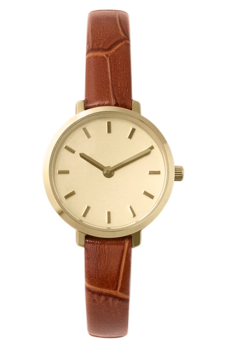 BREDA Beverly Leather Strap Watch, 25mm, Main, color, 