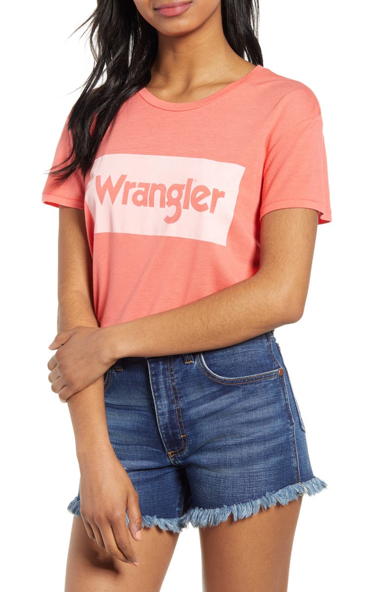 Wrangler Logo Drape Tee, Main, color, 