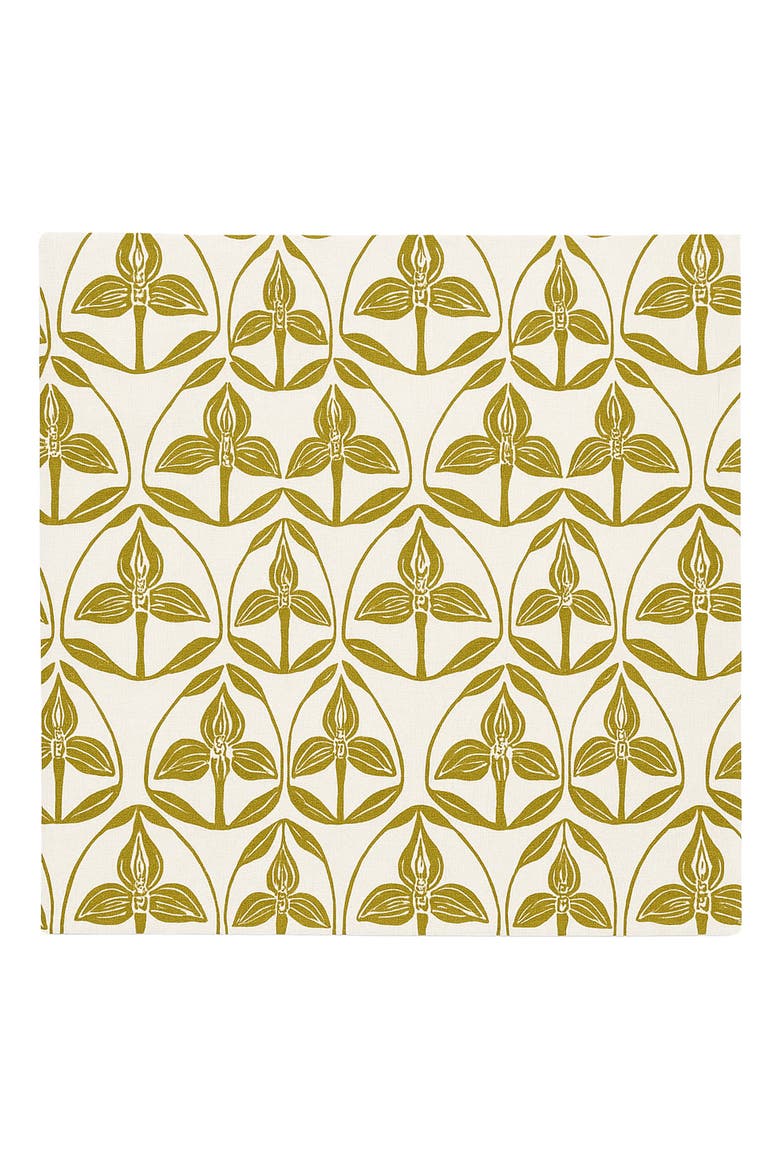 Orchid Cotton Twill Dinner Napkins, Main, color, CHARTREUSE