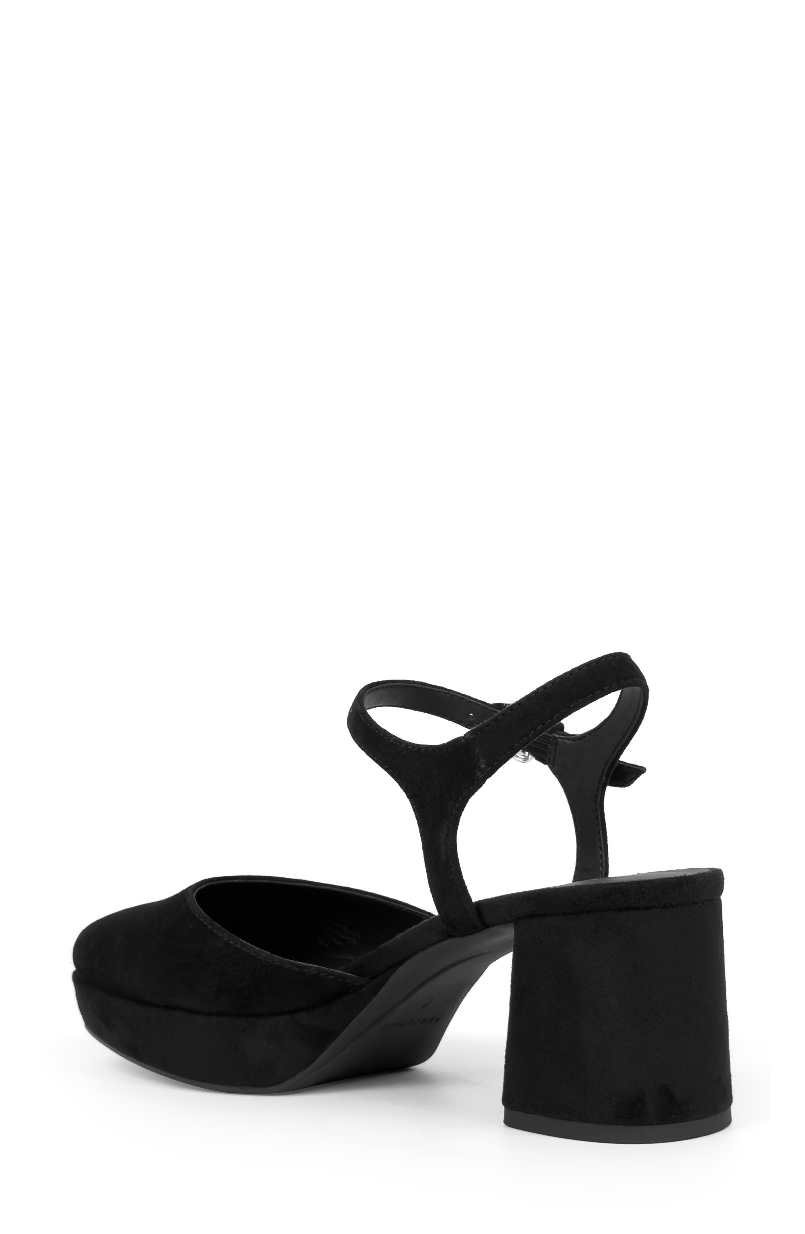 Aerosoles Soir Ankle Strap Platform Pump, Alternate, color, Black Suede