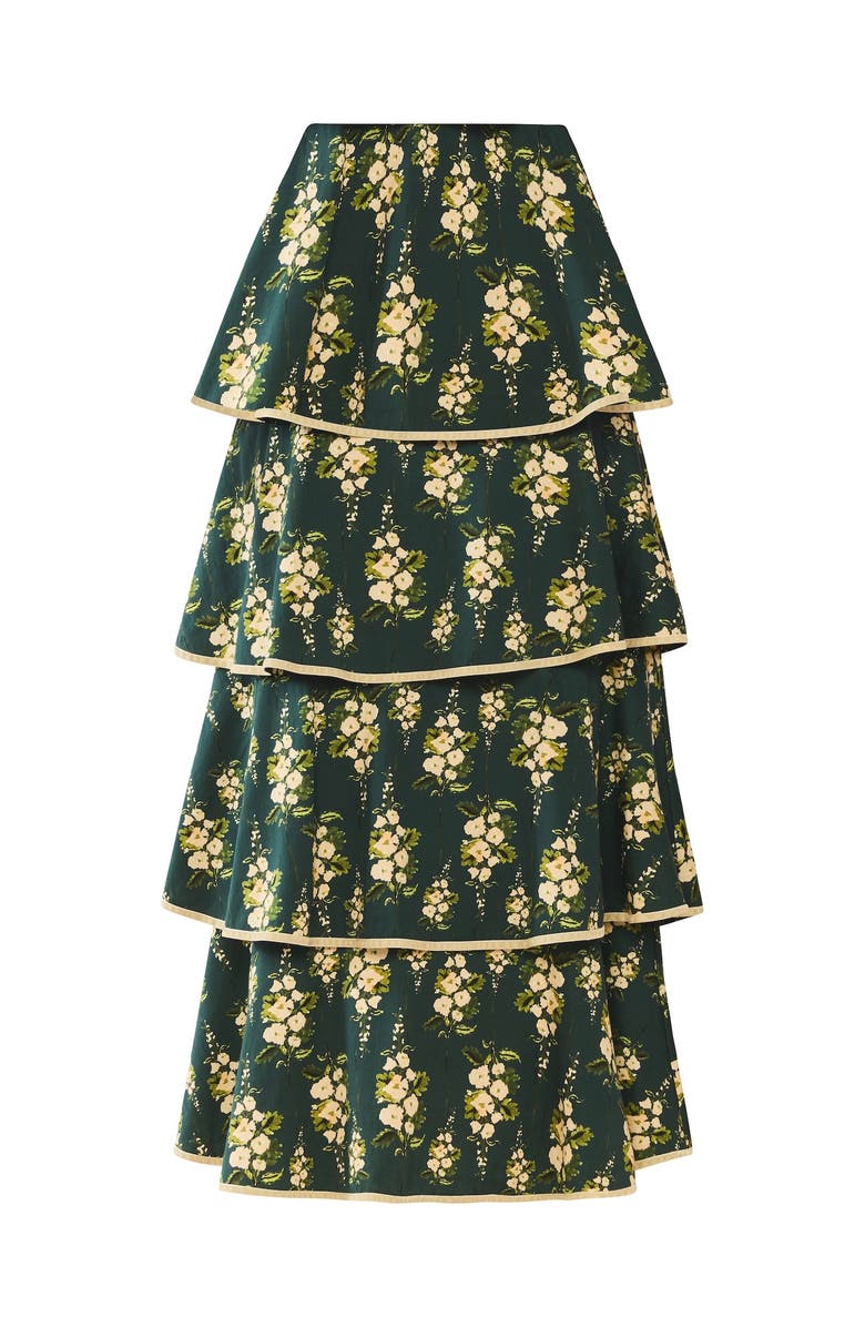 Eddy Kenz Skirt x McKenzie Collaboration, Alternate, color, Deep Green Cream Floral