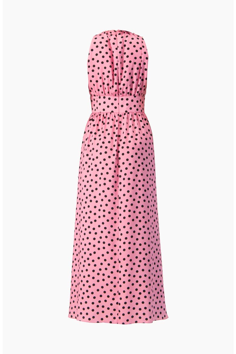 Long Open-Leg Polka Dot Halter Neck Dress, Alternate, color, Pink