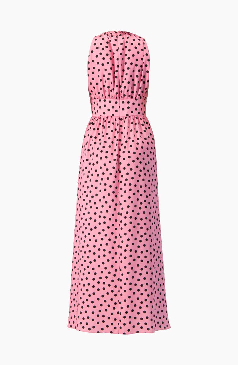IVONNE Long Open-Leg Polka Dot Halter Neck Dress, Alternate, color, Pink