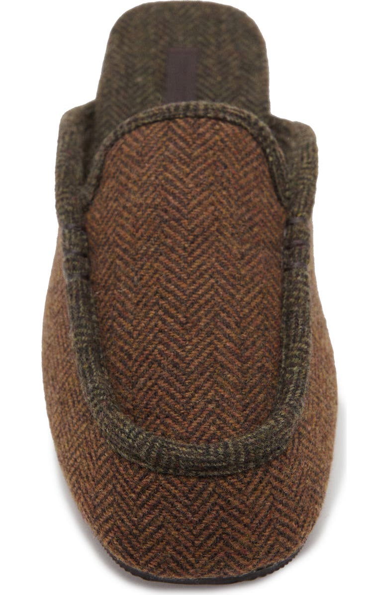 MANGO Herringbone Mule Slipper, Alternate, color, Brown