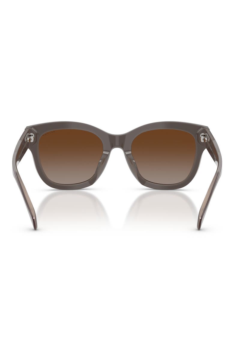 RA5301U 52mm Polarized Oval Sunglasses, Alternate, color, MILKY BROWN / LIGHT BROWN