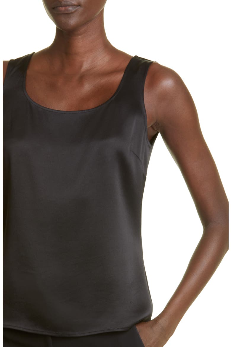 Collection Liquid Satin Round Neck Shell, Alternate, color, CAVR CAVIAR