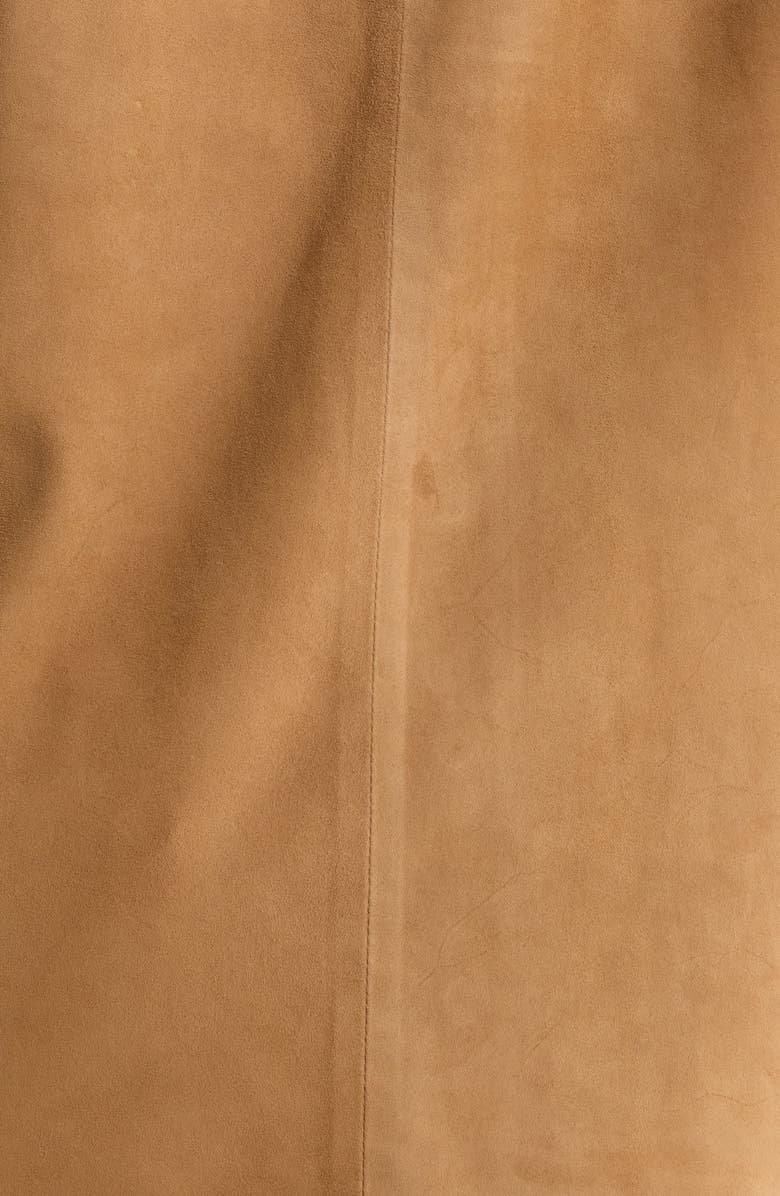 THE GREAT. The Traveler Suede Jacket, Alternate, color, Golden Brown