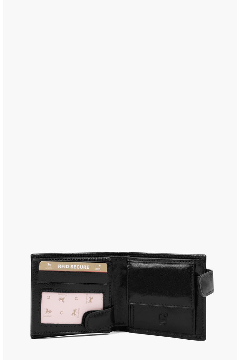Gentleman Trifold Leather Wallet 586, Alternate, color, Black