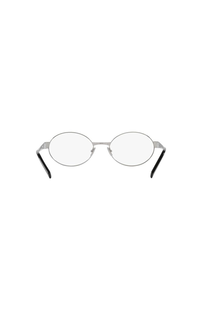 Saint Laurent 55mm Oval optical glasses, Alternate, color, Silver