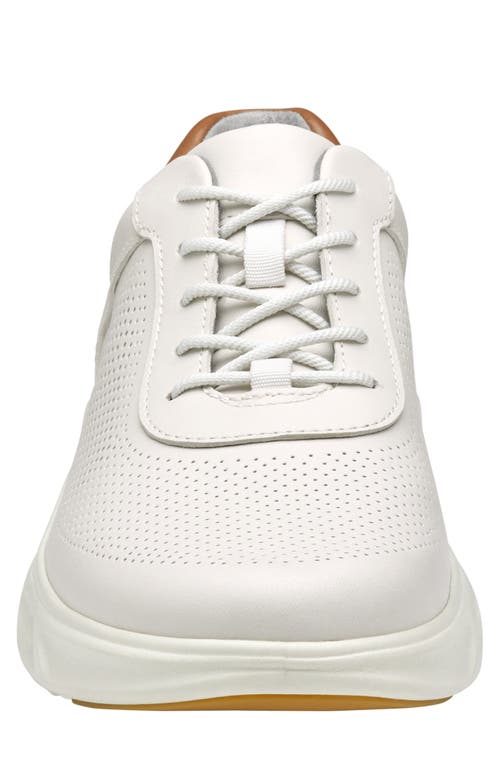 Johnston & Murphy Reactivate Sneaker In White Full Grain