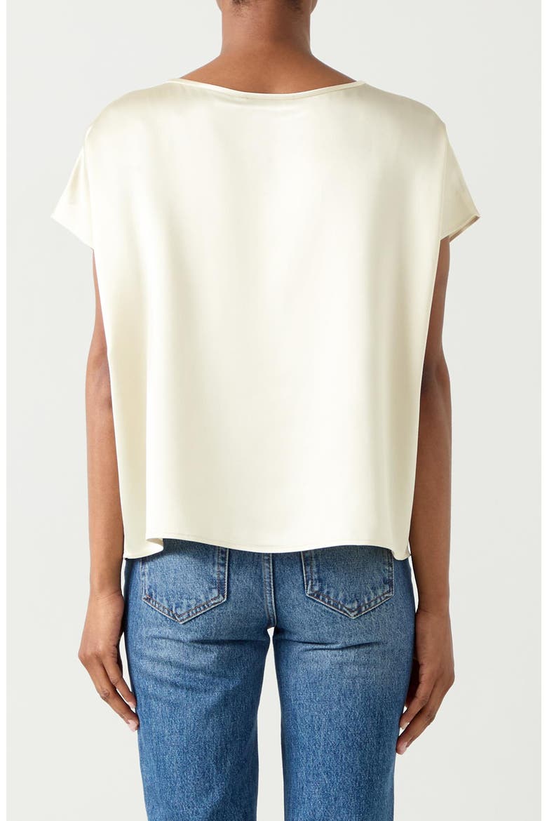 Lena Sleeveless Satin Top, Alternate, color, ECRU