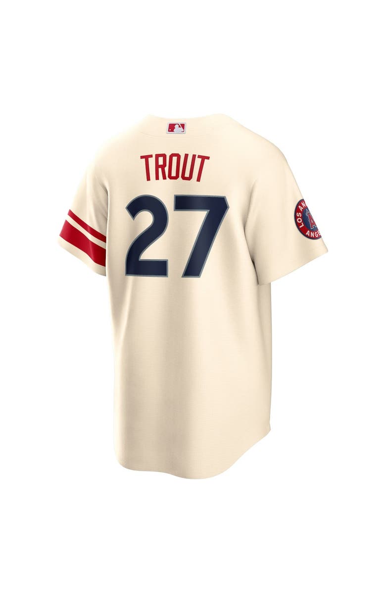 Nike Men's Nike Mike Trout Cream Los Angeles Angels City Connect Replica Player Jersey, Alternate, color, 
