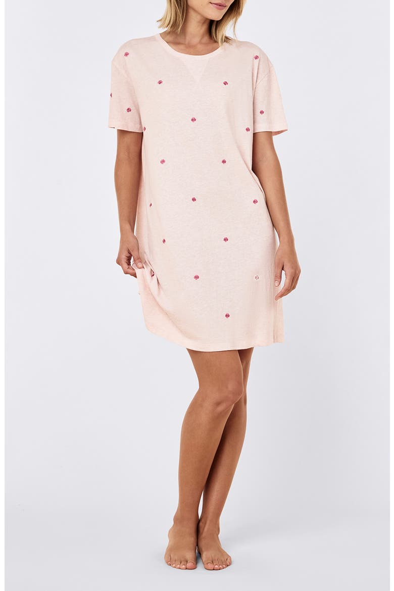 Jada Posy Organic Cotton Nightgown, Main, color, PETAL PINK