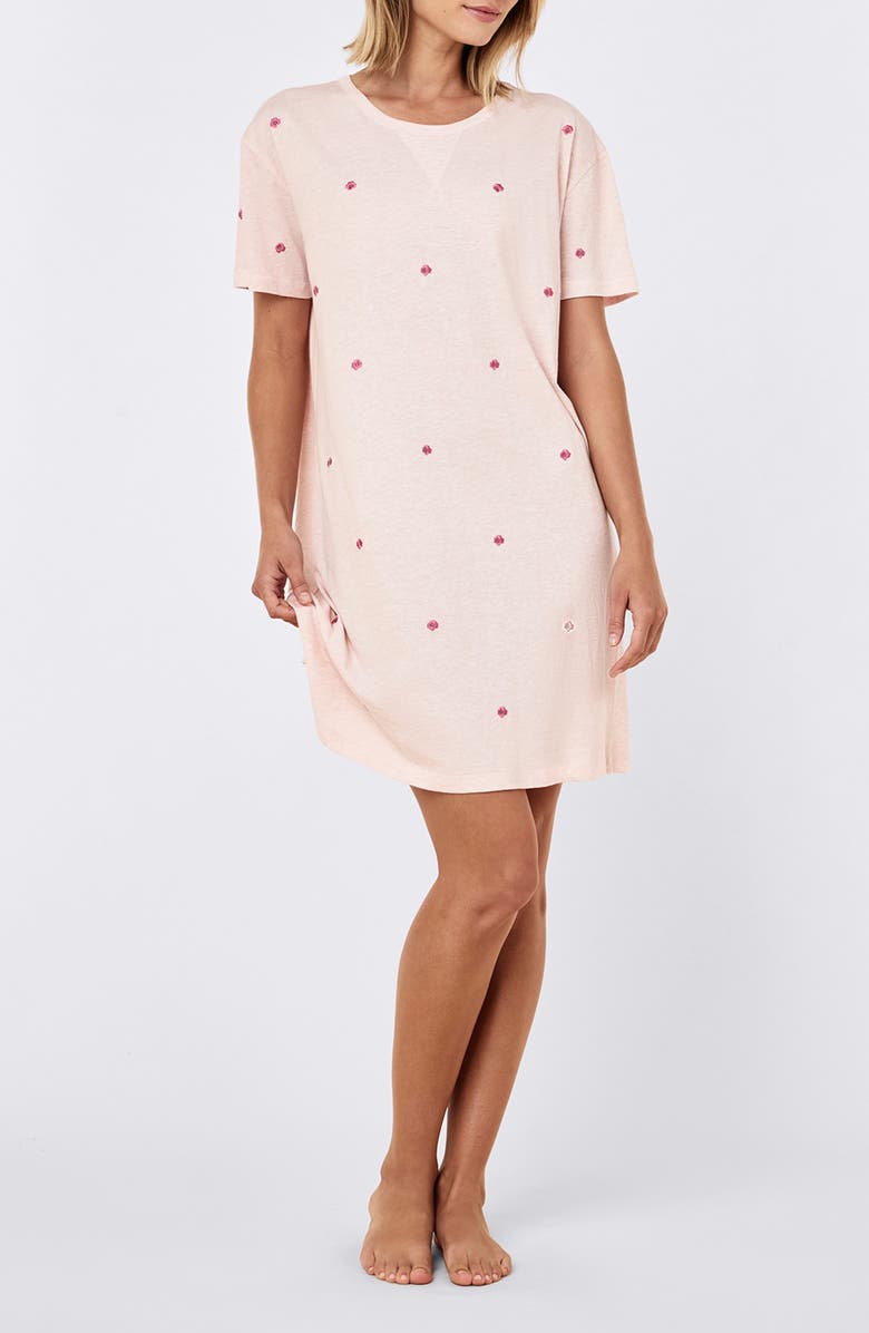Papinelle Jada Posy Organic Cotton Nightgown, Main, color, Petal Pink
