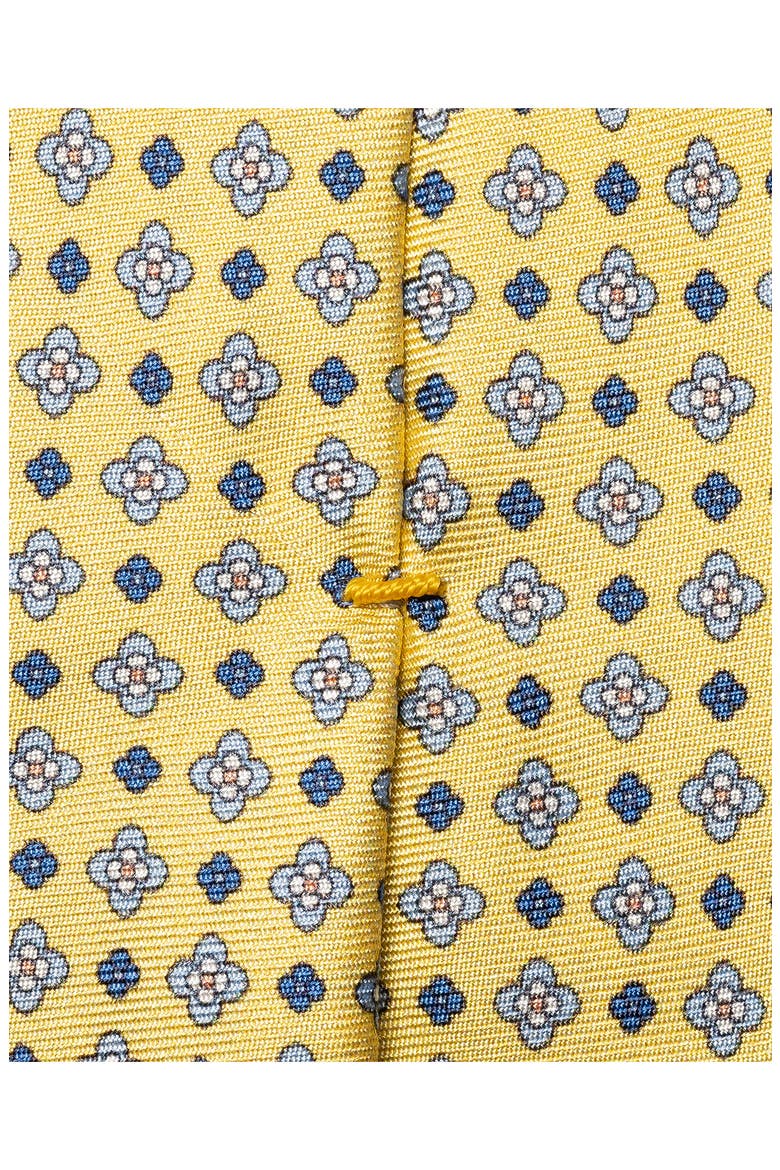Yellow Floral Print Silk Twill Tie, Alternate, color, LIGHT YELLOW