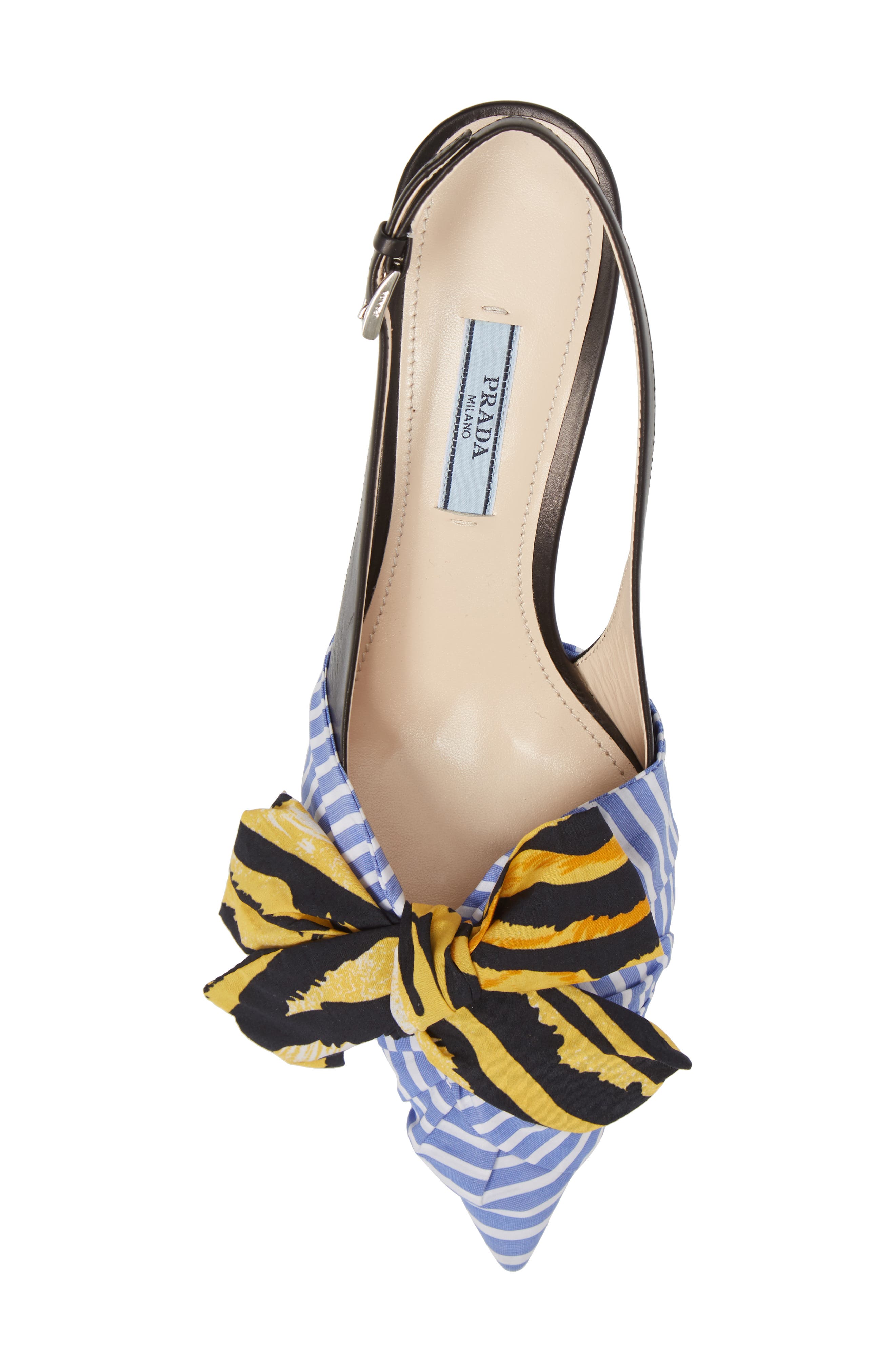 Prada Bow Pointy Toe Pump, Alternate, color, 