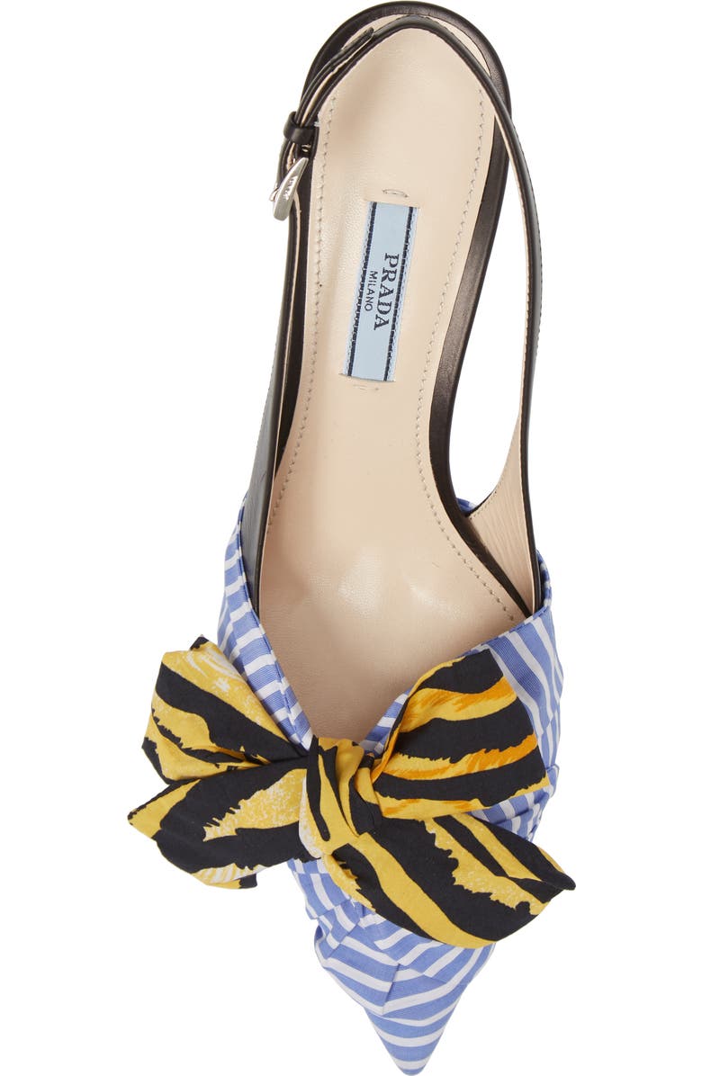 Prada Bow Pointy Toe Pump, Alternate, color,