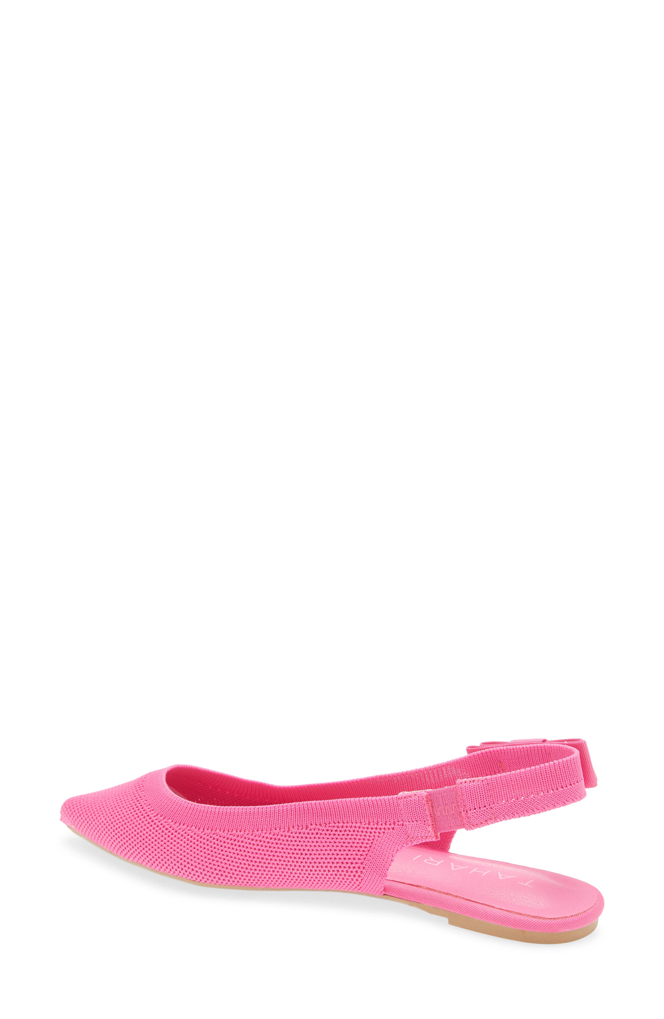 Tahari Knit Slingback Flat, Alternate, color, Pink