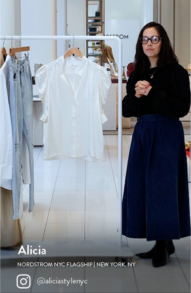 Gillian Silk Button-Up Shirt, sales video thumbnail