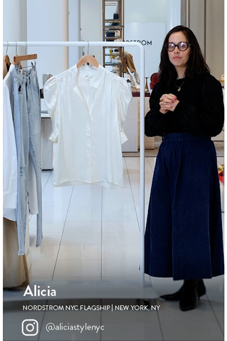 Gillian Silk Button-Up Shirt video