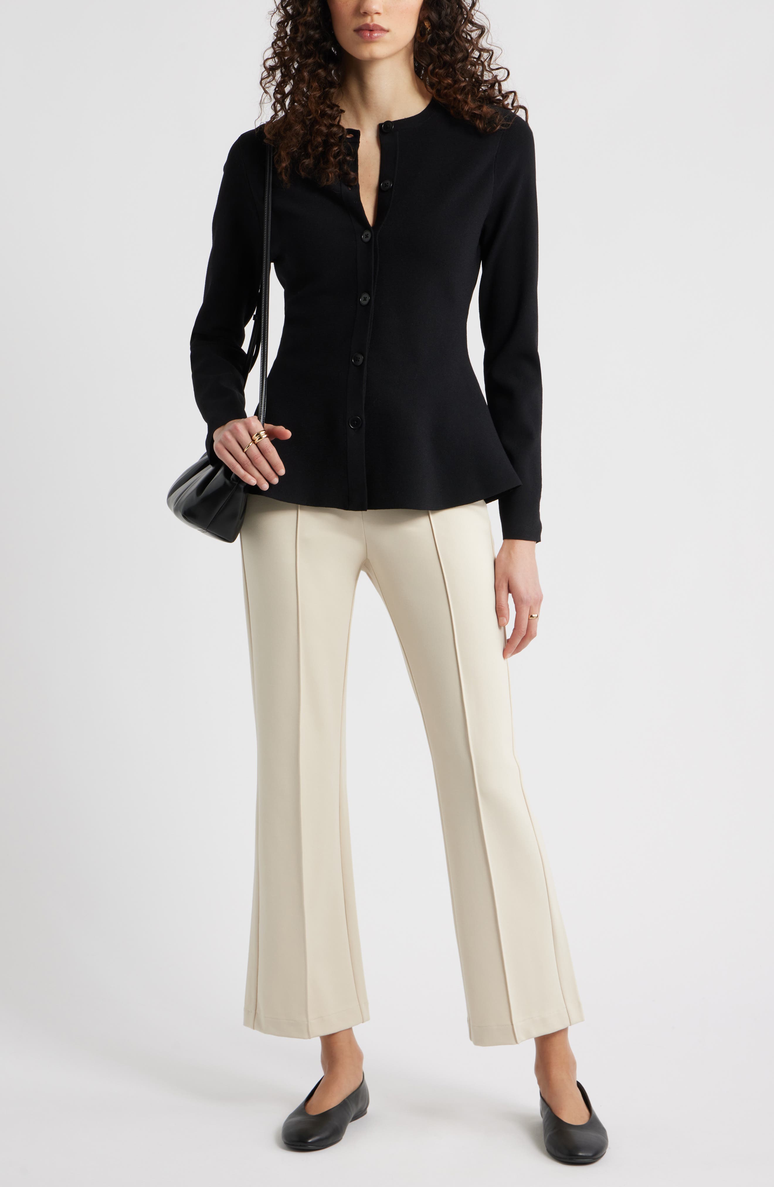 Flared Crewneck Cardigan - image 2