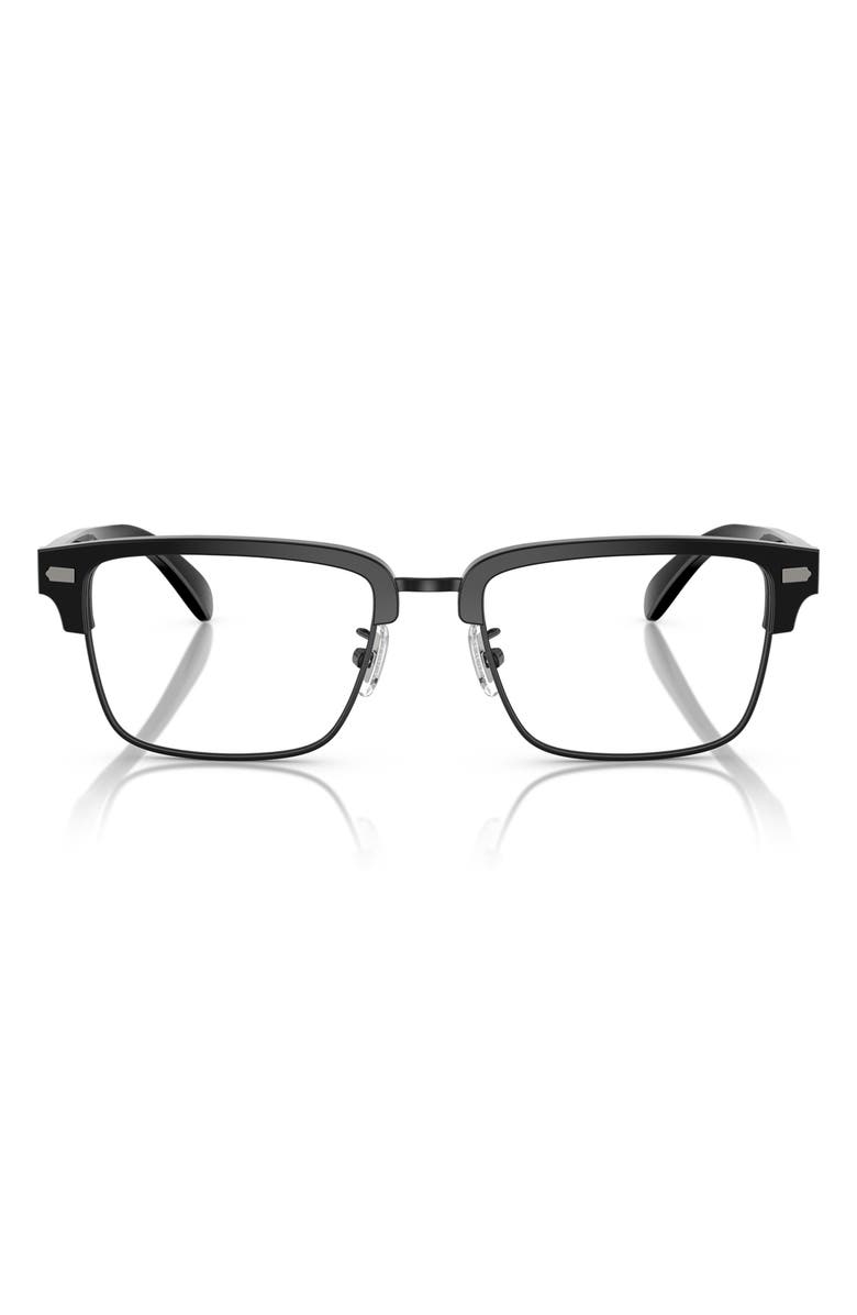 COACH 54mm Square Optical Glasses, Main, color, Black / Demo Lens