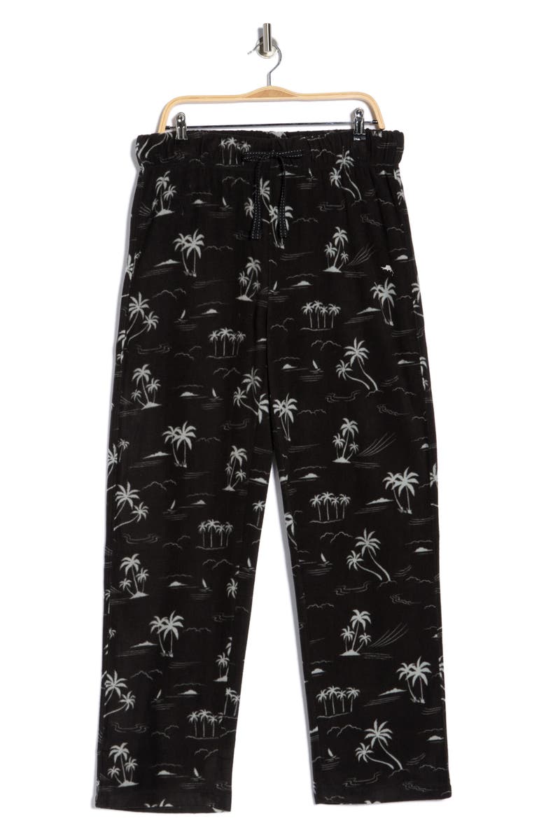 Tommy Bahama Microfleece Lounge Pants, Alternate, color, Blk Drinks