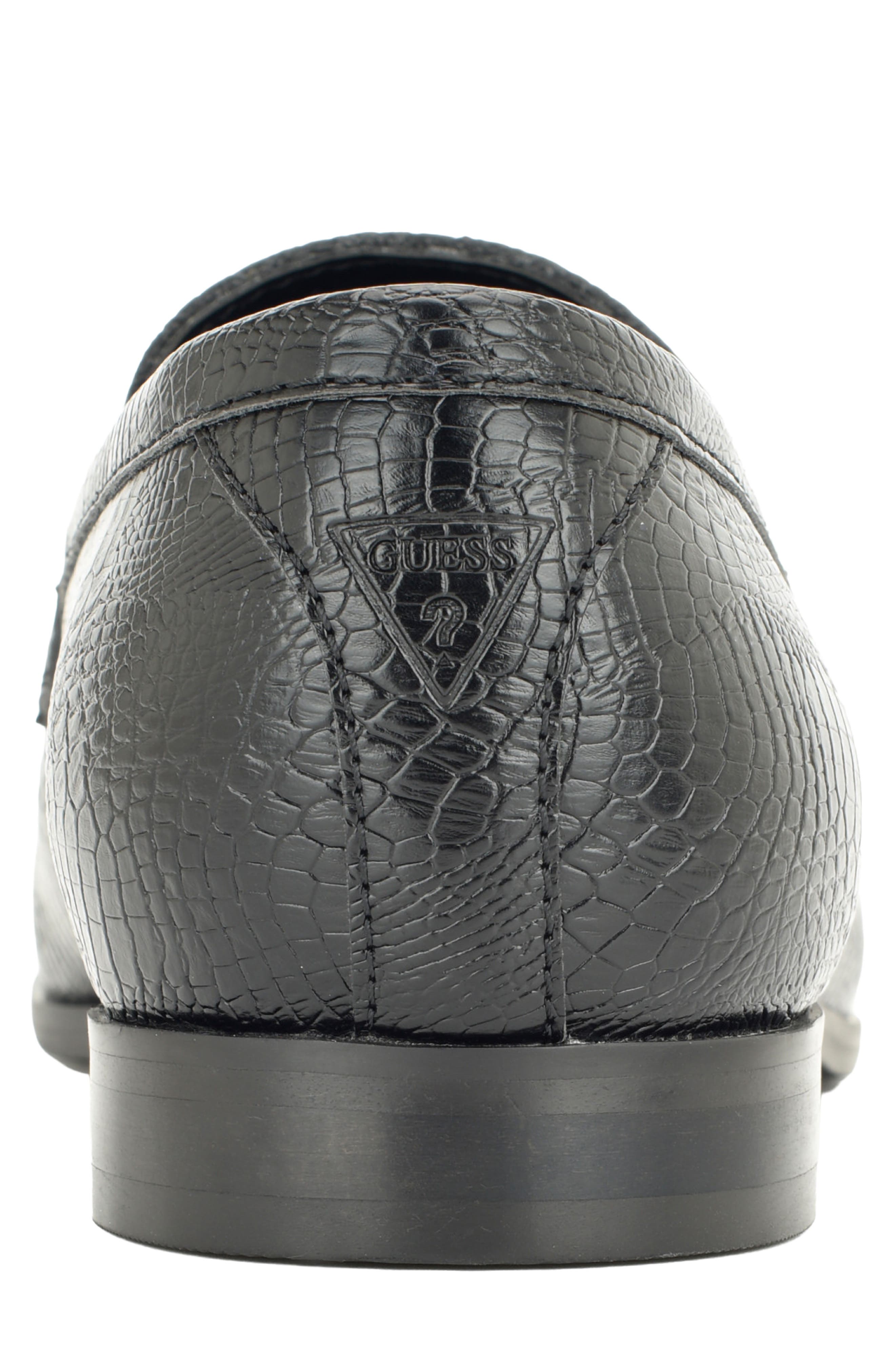 Vadrana Croc Embossed Loafer, Alternate, color, BLACK CROCO