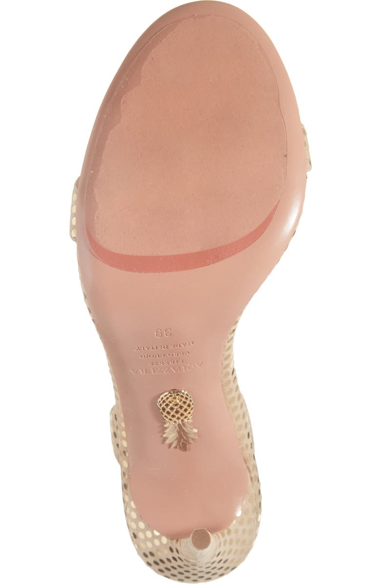 Aquazzura So Nude Paillette Embellished Slide Sandal, Alternate, color, Beige/Gold
