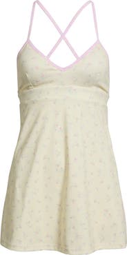 LoveShackFancy Lashinda Floral Minidress with Shorts Lining