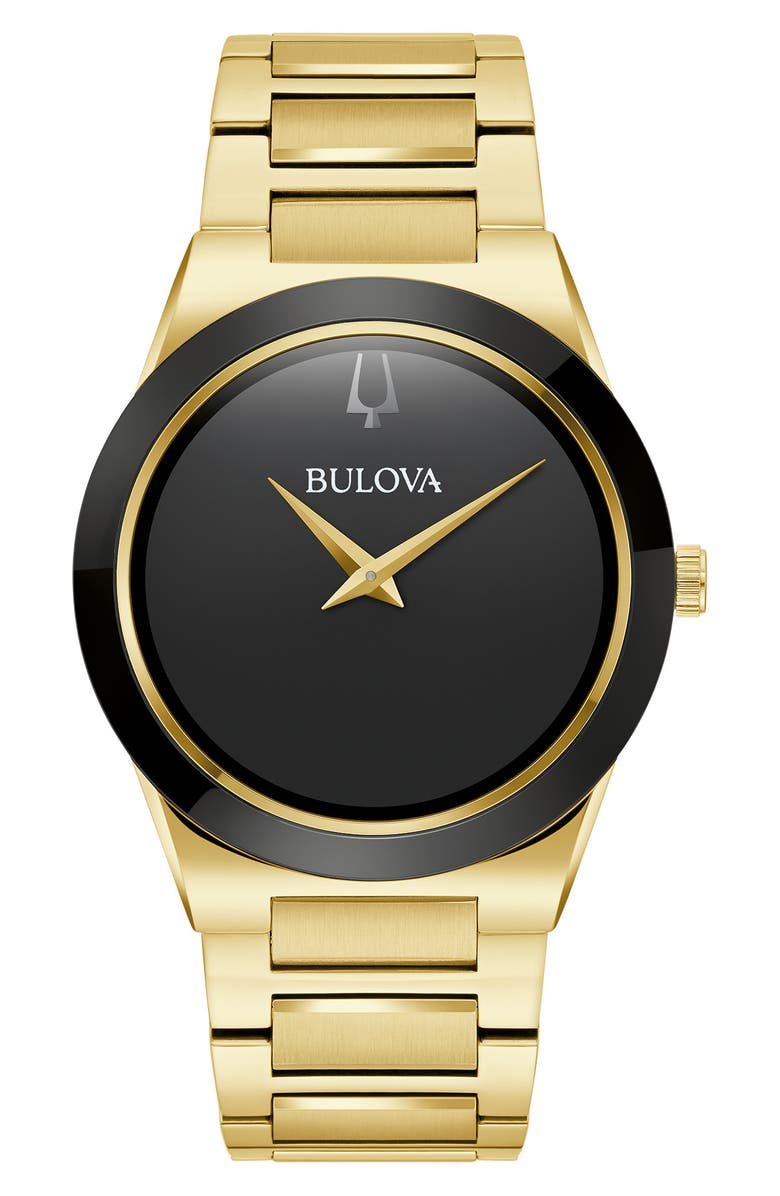 BULOVA Modern Two Hand Quartz Bracelet Watch, 41mm, Main, color, Gold