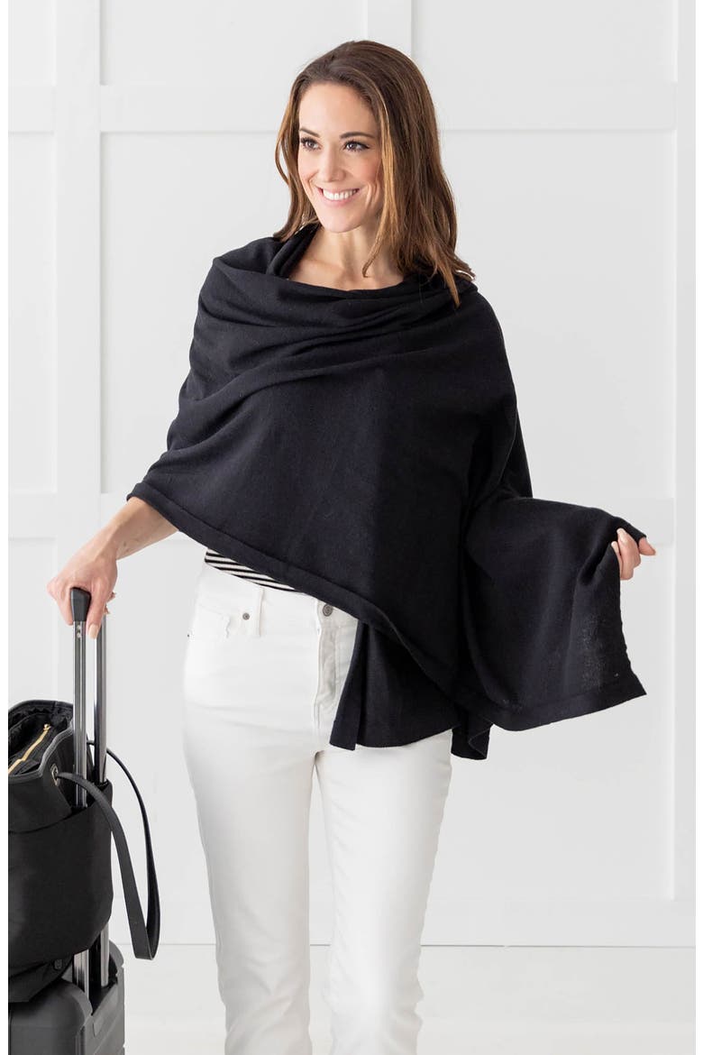 The Dreamsoft Travel Scarf, Alternate, color, BLACK