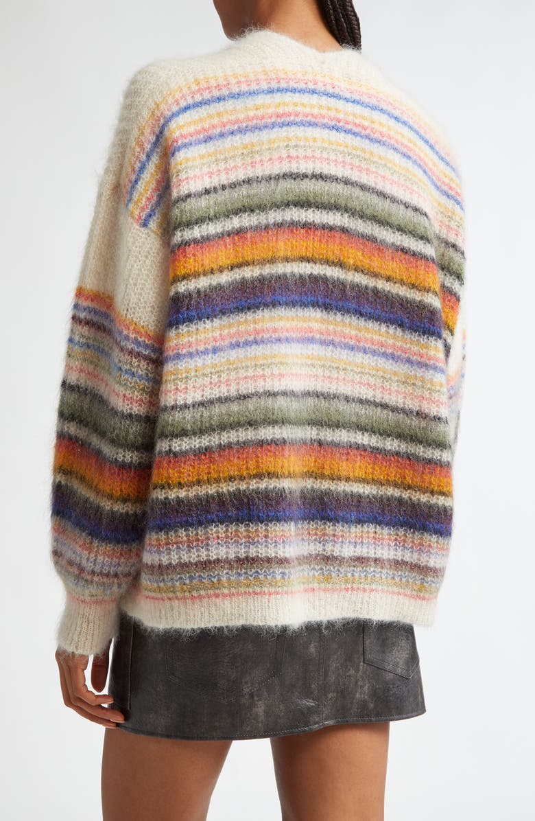 Isabel Marant Étoile Dana Stripe Mohair Blend Cardigan, Alternate, color,